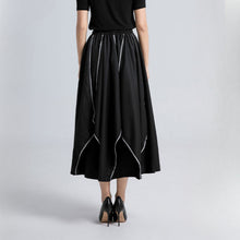 Load image into Gallery viewer, Irregular Pleated Contrast Color High Waist Skirt Pants
