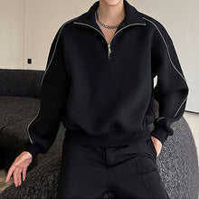 Load image into Gallery viewer, Half Zip Stand Collar Long Sleeve Top
