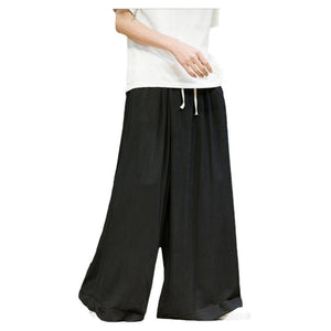 Cotton And Linen Casual Straight Pants