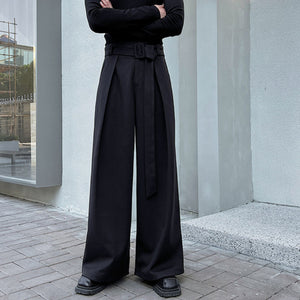 Retro Woolen Wide Leg Pants