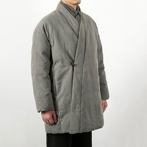 Loose Mid-length Slanted Jacket