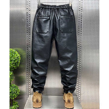 Load image into Gallery viewer, Loose Straight Leather Pants
