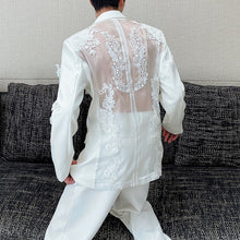 Load image into Gallery viewer, Embroidered Flower Hollow Casual Suit
