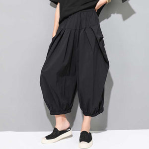 Black Loose Relaxed Bloomers