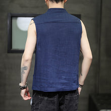 Load image into Gallery viewer, Patterned Button Casual Loose Vest
