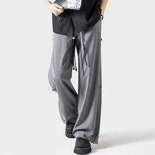 Load image into Gallery viewer, Button Print Straight-Leg Loose Casual Pants
