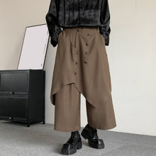 Load image into Gallery viewer, Retro Layered Buttoned Irregular Culottes
