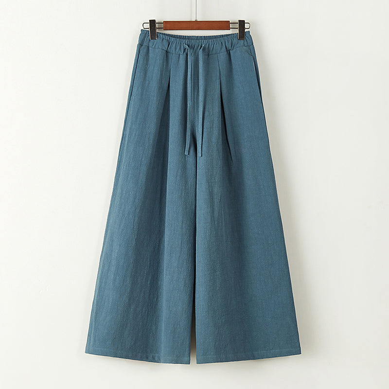 Linen Loose Slouchy Wide-leg Pants