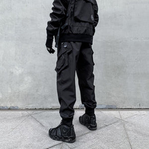 Black Multi-pocket Functional Pants