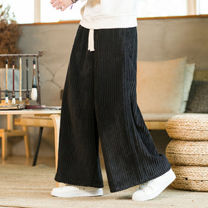 Thickened Corduroy Wide-leg Straight Pants