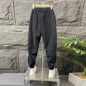 Solid Color Sports Sweatpants Cuffed Casual Loose Harem Pants