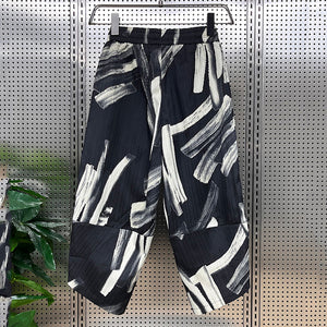 Thin Cotton And Linen Printed Harem Casual Pants