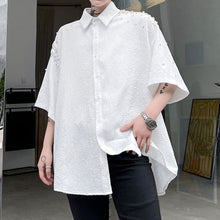 Load image into Gallery viewer, Hidden Texture Beaded Short-sleeved Shirt
