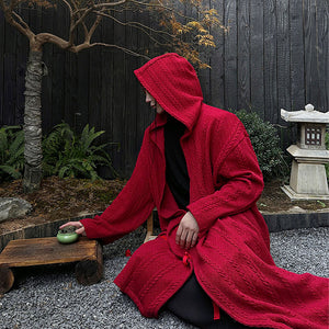 Retro Red Hooded Cloak