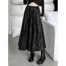 Load image into Gallery viewer, High Waist Casual Pleated Pu Leather Skirt
