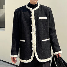 Load image into Gallery viewer, Raw Edge Contrast Wool Slub Jacket
