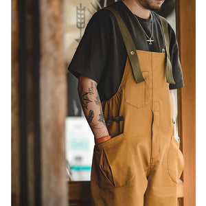 Retro Loose Straight Casual Overalls