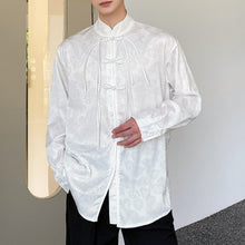 Load image into Gallery viewer, Vintage Jacquard Button Long Sleeve Shirt
