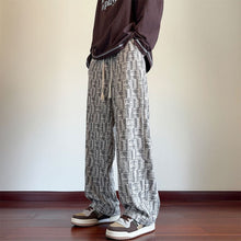 Load image into Gallery viewer, Straight Striped Corduroy Loose Wide Leg Casual Pants
