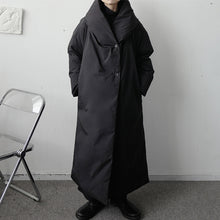 Load image into Gallery viewer, Hooded Cotton Loose Knee-length Cape Coat
