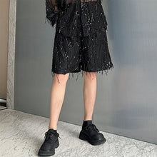 Load image into Gallery viewer, Summer Stage Tassels Sequins Tops Shorts Suits
