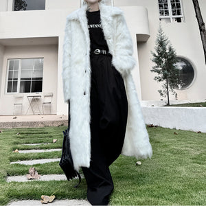 Thickened Plush Artificial Fur Mid-Length Coat