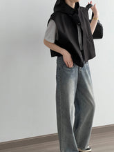 Load image into Gallery viewer, Casual Hooded Cropped Vest
