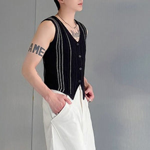 Simple Irregular Knitted Casual Vest