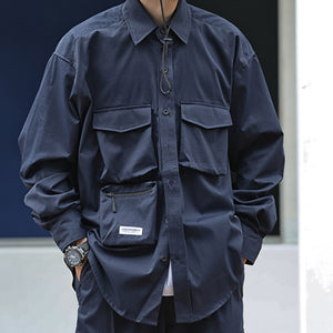 Japanese Loose Multi-pocket Shirt