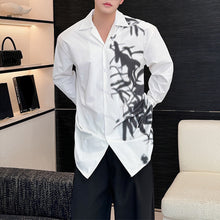 Load image into Gallery viewer, Loose Ink Print Casual Long Sleeve Shirt
