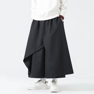 Irregular Straight-leg Casual Trousers