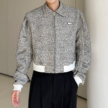 Load image into Gallery viewer, Vintage Slub Check Cropped Jacket
