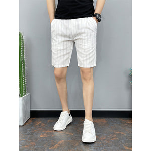 Striped Casual Slim Fit Shorts