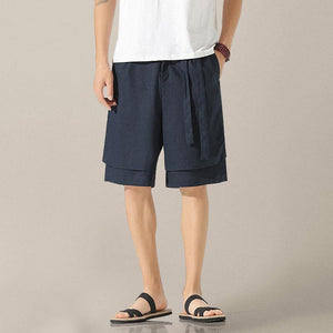 Summer Breathable Cotton Linen Shorts