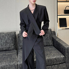 Load image into Gallery viewer, Streamer Short Wrap Shirt Wide Leg Pants Suit
