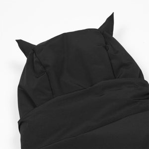 Horn Mask Hooded Cotton Coat