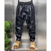 Load image into Gallery viewer, Loose Straight Leather Pants
