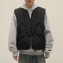 Load image into Gallery viewer, Collarless Zipper Solid Color Vest Jacket
