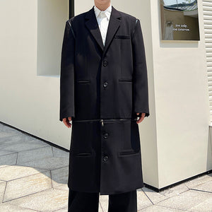 Deconstructed Multi-zip Detachable Trench Coat