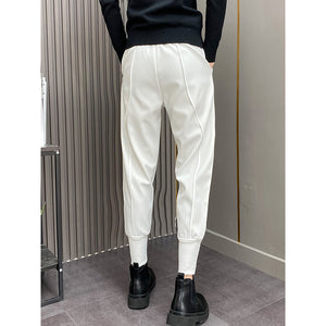 Casual Solid Color Straight Leg Ankle-length Pants