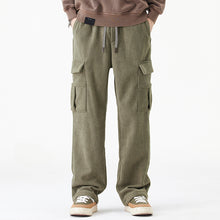 Load image into Gallery viewer, Corduroy Plus Velvet Thickened Large Pocket Pants
