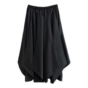 Drawstring Pocket Irregular Culottes