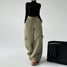 Load image into Gallery viewer, Multi-pocket Workwear Cotton Thickened Wide-leg Pants
