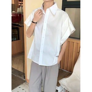 Vintage Lapel Short Sleeve Shirt