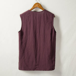 Loose Linen Casual Vest