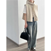 Load image into Gallery viewer, Casual Hooded Cropped Vest
