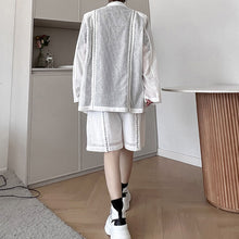 Load image into Gallery viewer, Summer Mesh Long-sleeved Jacket and Shorts Two-piece Set
