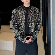 Load image into Gallery viewer, Sequined Collarless Cropped Jacket
