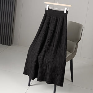 A-line High-waisted Knitted Skirt