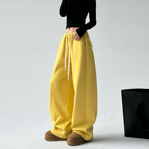 High Waist Wide Leg Thickened Straight Pants